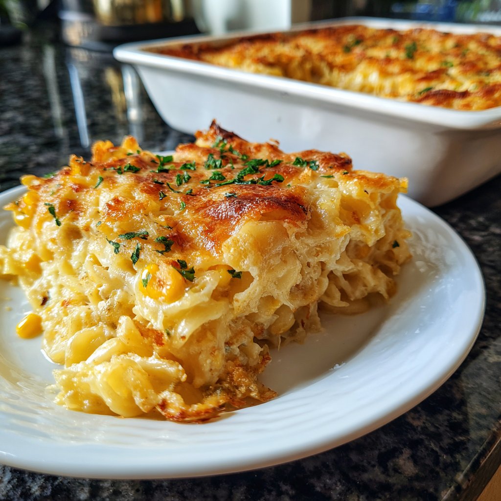 Nudelauflauf mit Mais