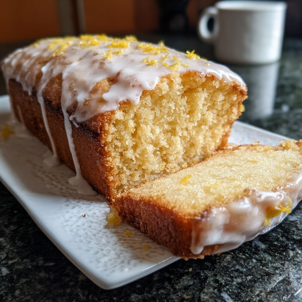 Zitronenkuchen mit Joghurtglasur