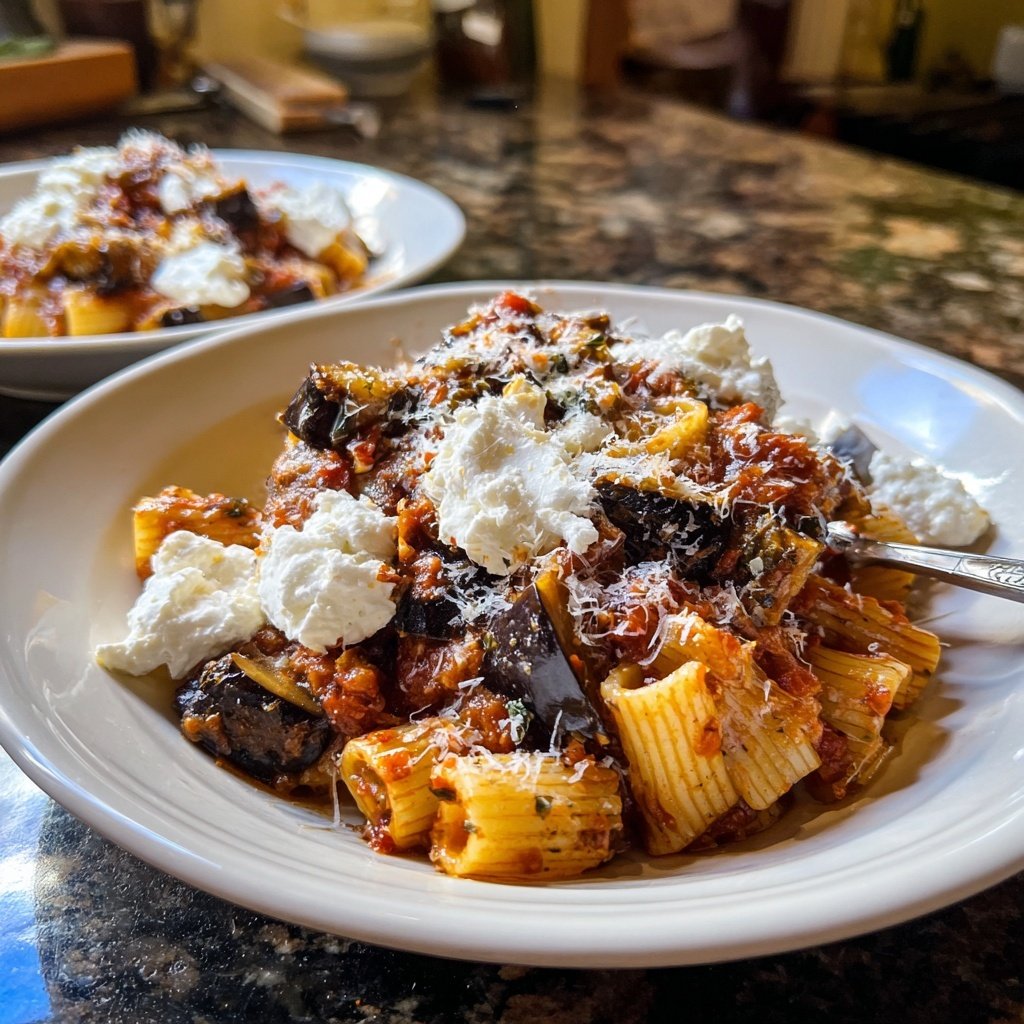 Internationale Küche Italienische Pasta alla Norma