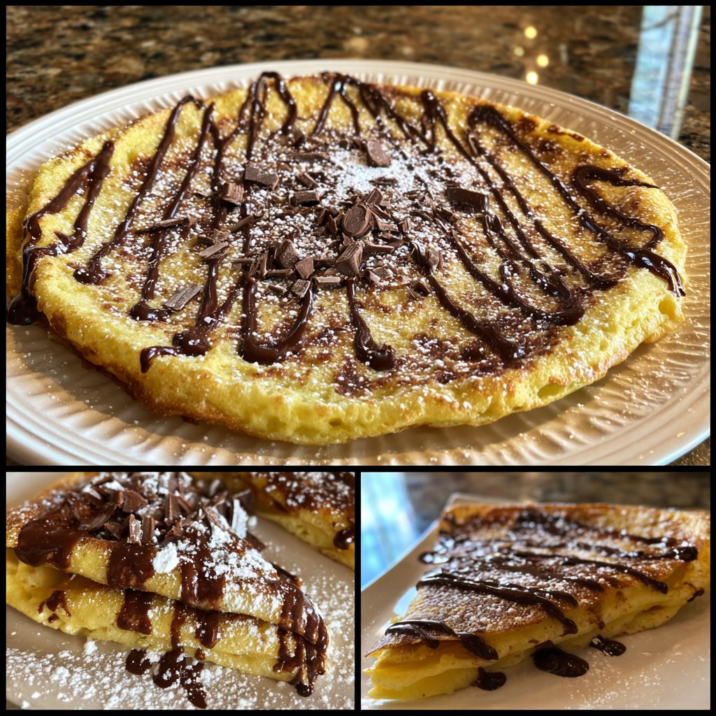 Pfannkuchen mit Schokostreifen