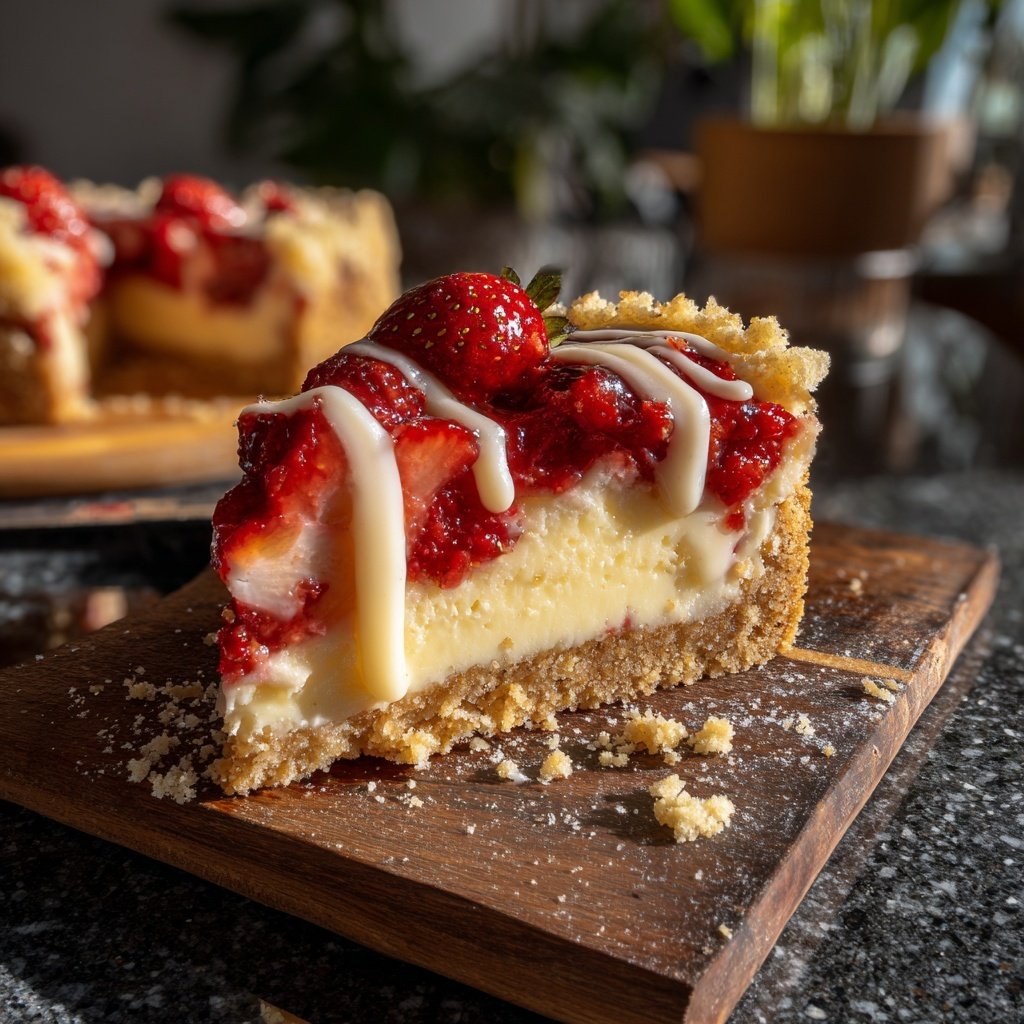 Erdbeerkuchen Mit Vanille Glasur