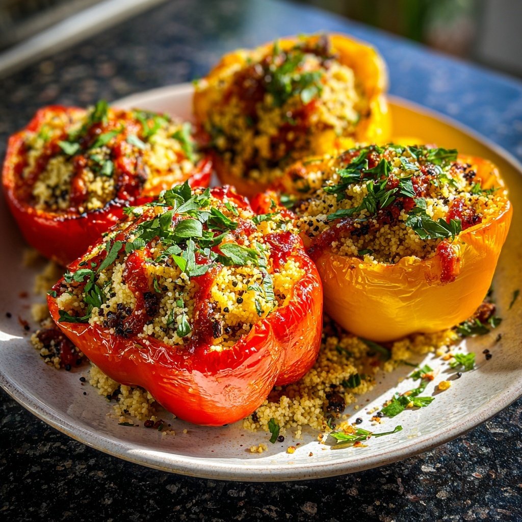 Gefüllte Paprika mit Couscous