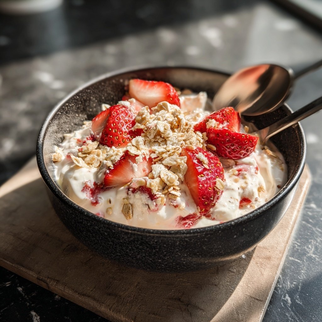 Erdbeer Joghurt Dessert Mit Hafer Crunch