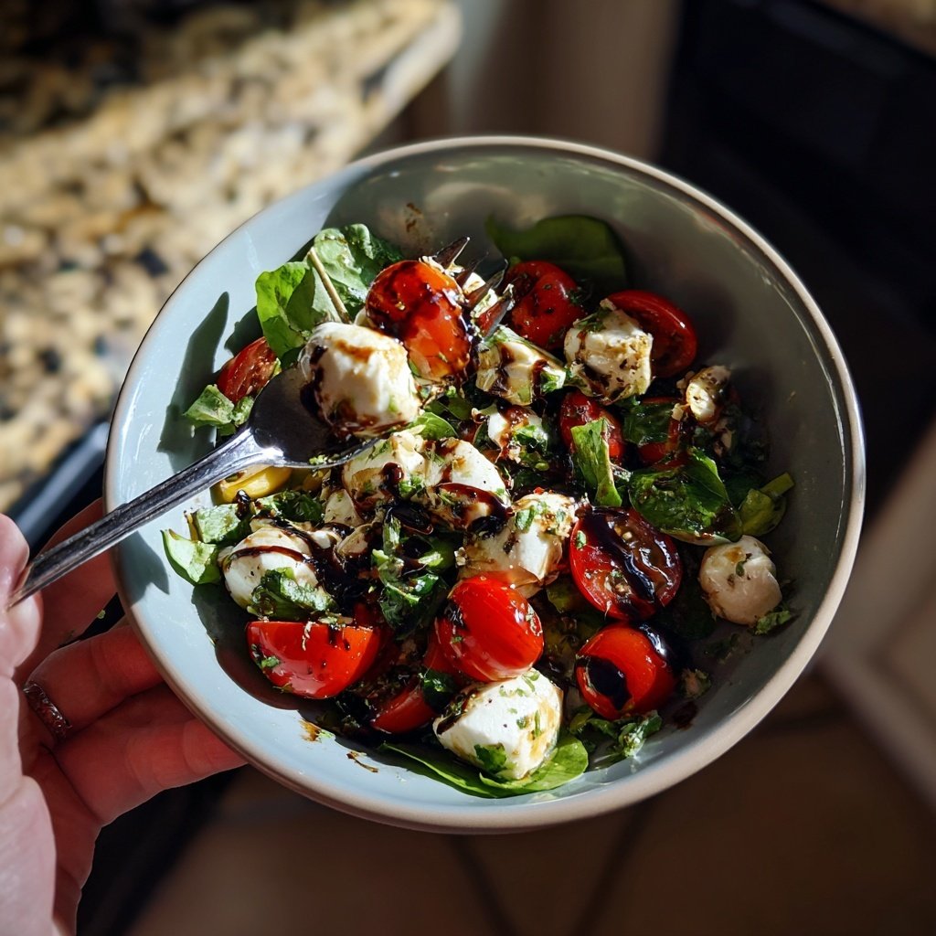 Salat Zum Grillen Mit Tomaten Und Mozzarella