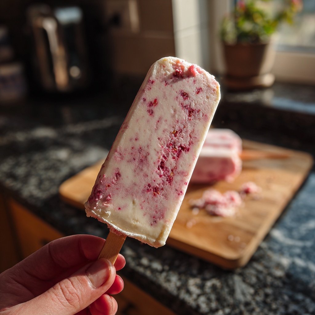 Erdbeer Joghurt Eis Am Stiel
