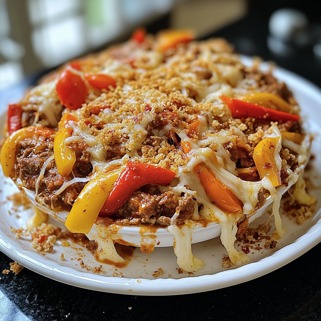 Hackfleisch Pfanne mit Paprika