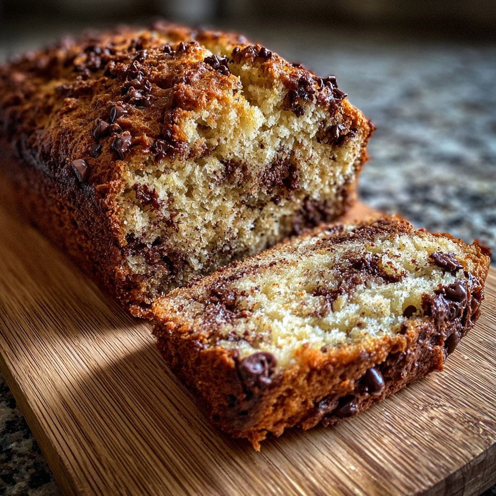 Bananenbrot mit Schoko-Drops