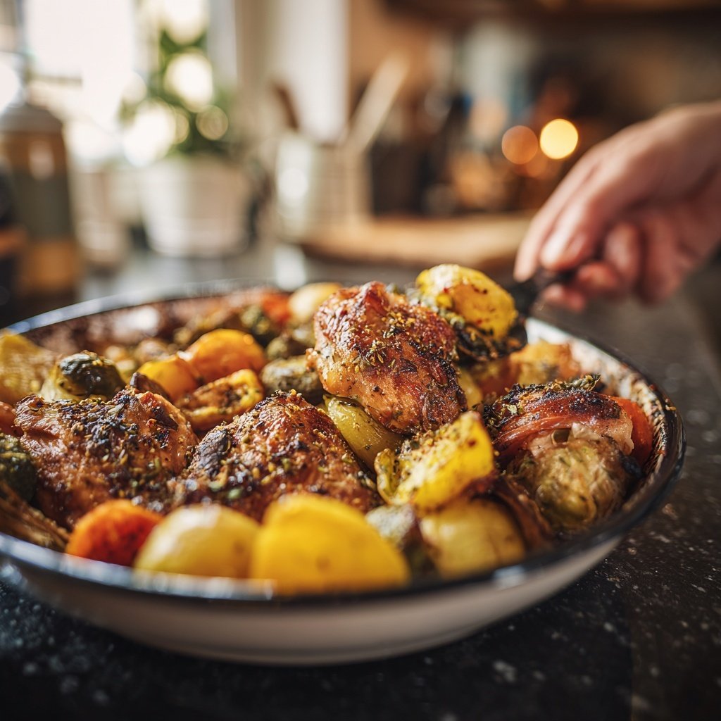 Abendessen aus dem Ofen